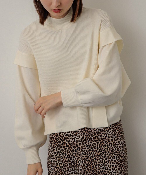 SENSE OF PLACE by URBAN RESEARCH ストレッチショルダータックセーター