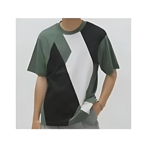 NANO universe LB.04/切替柄Tシャツ 半袖