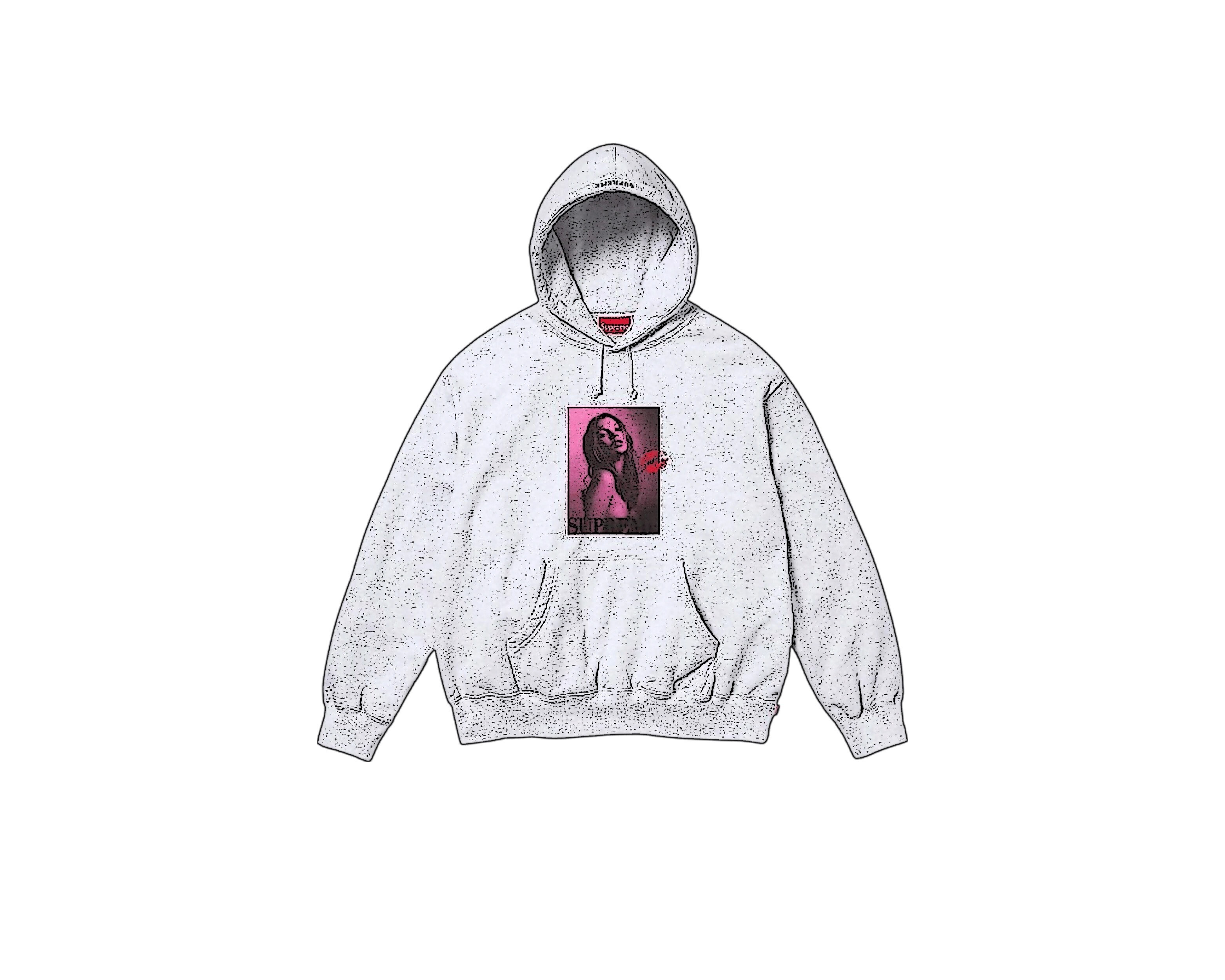 Supreme Kate Moss Hooded Sweatshirt Ash Grey