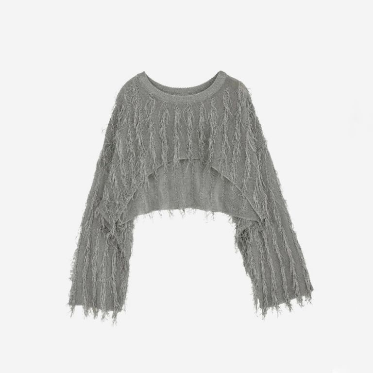 NOUNLESS Bright Loop Fringe Short Tops