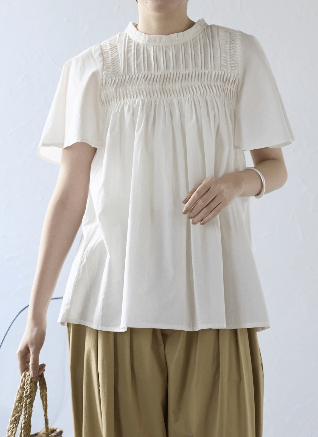 SOTT India cambric pintuck blouseインドキャンブリックピンタックブラウス