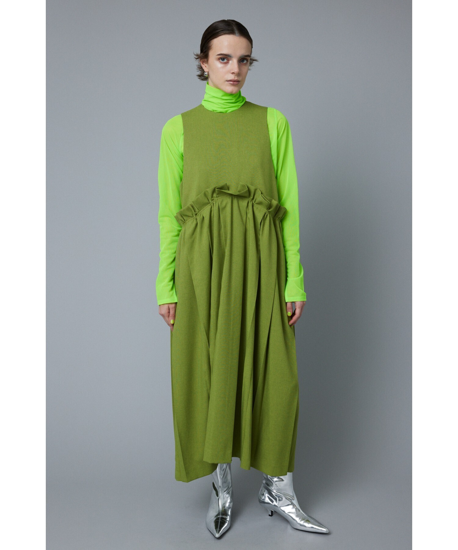 HeRIN.CYE Many tuck dress メニータックドレス