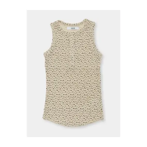 HANNE Flower henry neck tank top