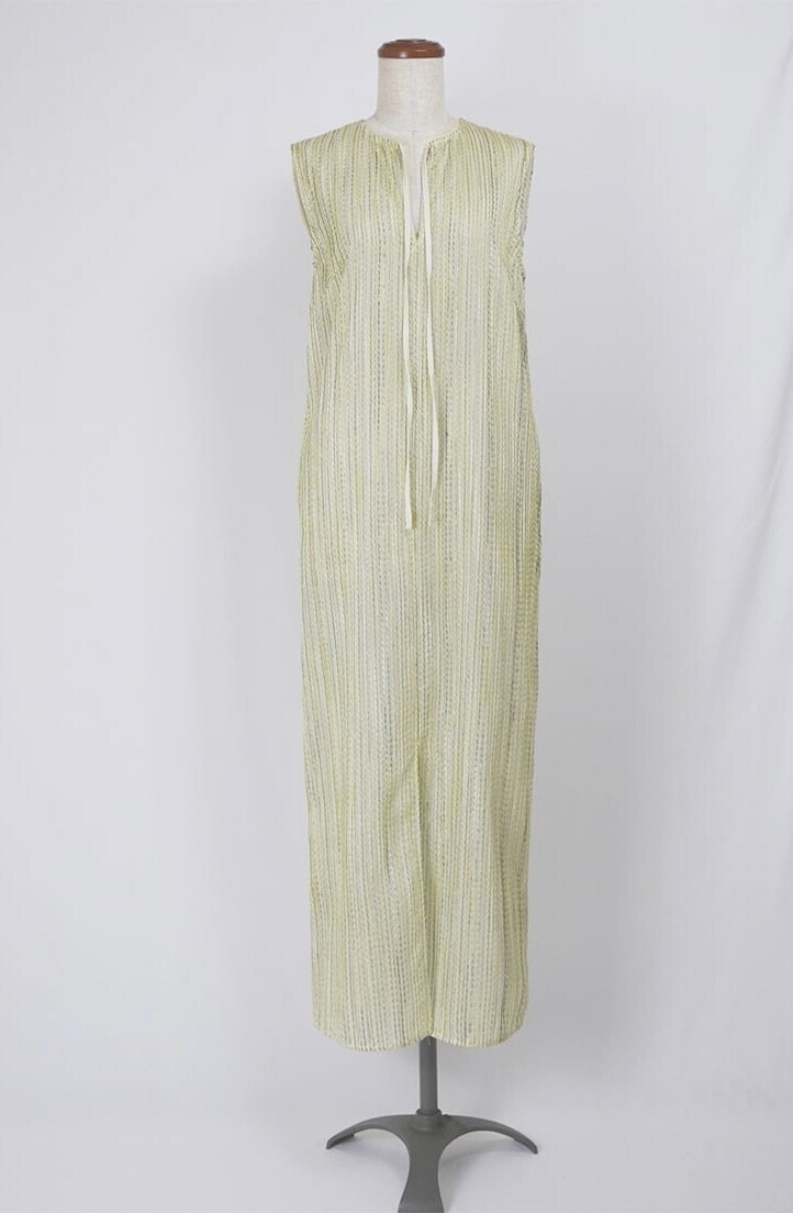 EBONY Slub Stripe Sleeveless Dress
