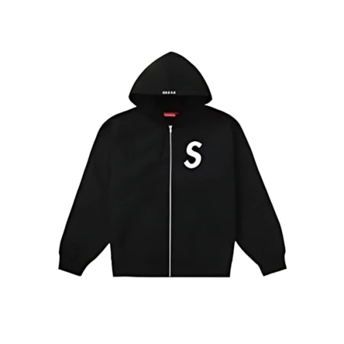 Supreme S Logo Zip Up Hooded Sweatshirt