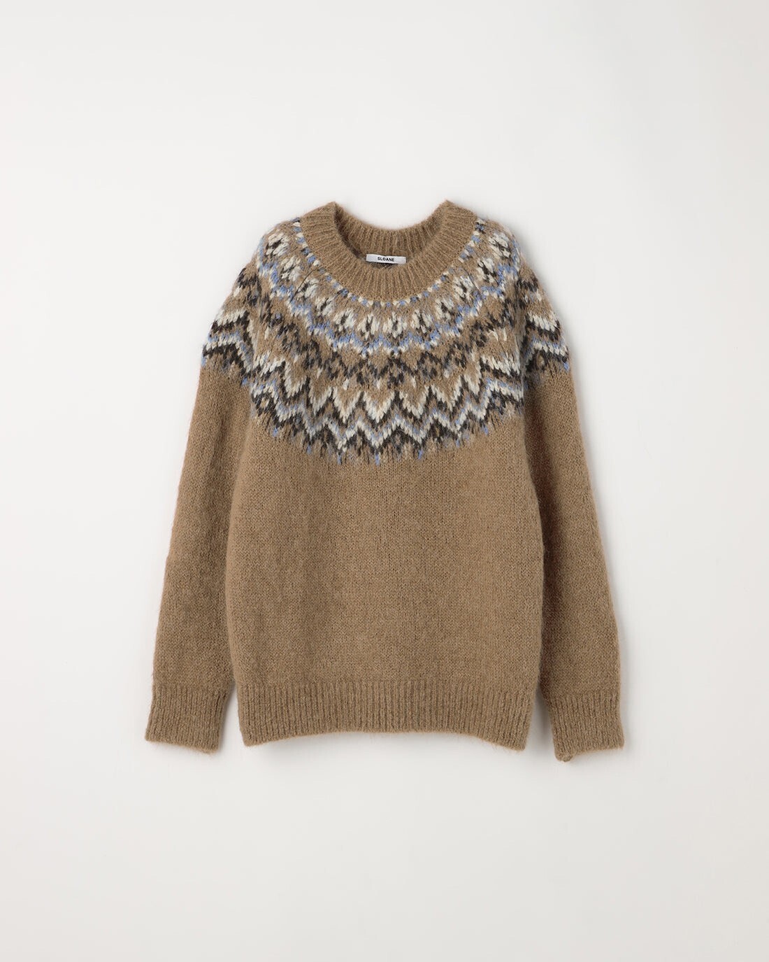 SLOANE 3Gヨーク編み アルパカ×ウール ノルディッククルーネック