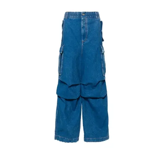 MARNI logo-patch cargo jeans