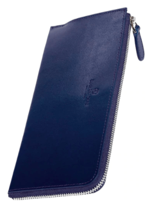 BLUE SINCERE(ブルーシンシア) 財布 本革 イタリアンレザー メンズ 本革 長財布 極薄0.8CM RFID スキミング防止 L字ラウンドファスナー YKKファスナー カード8枚 ギフトボックス付き / ILW1