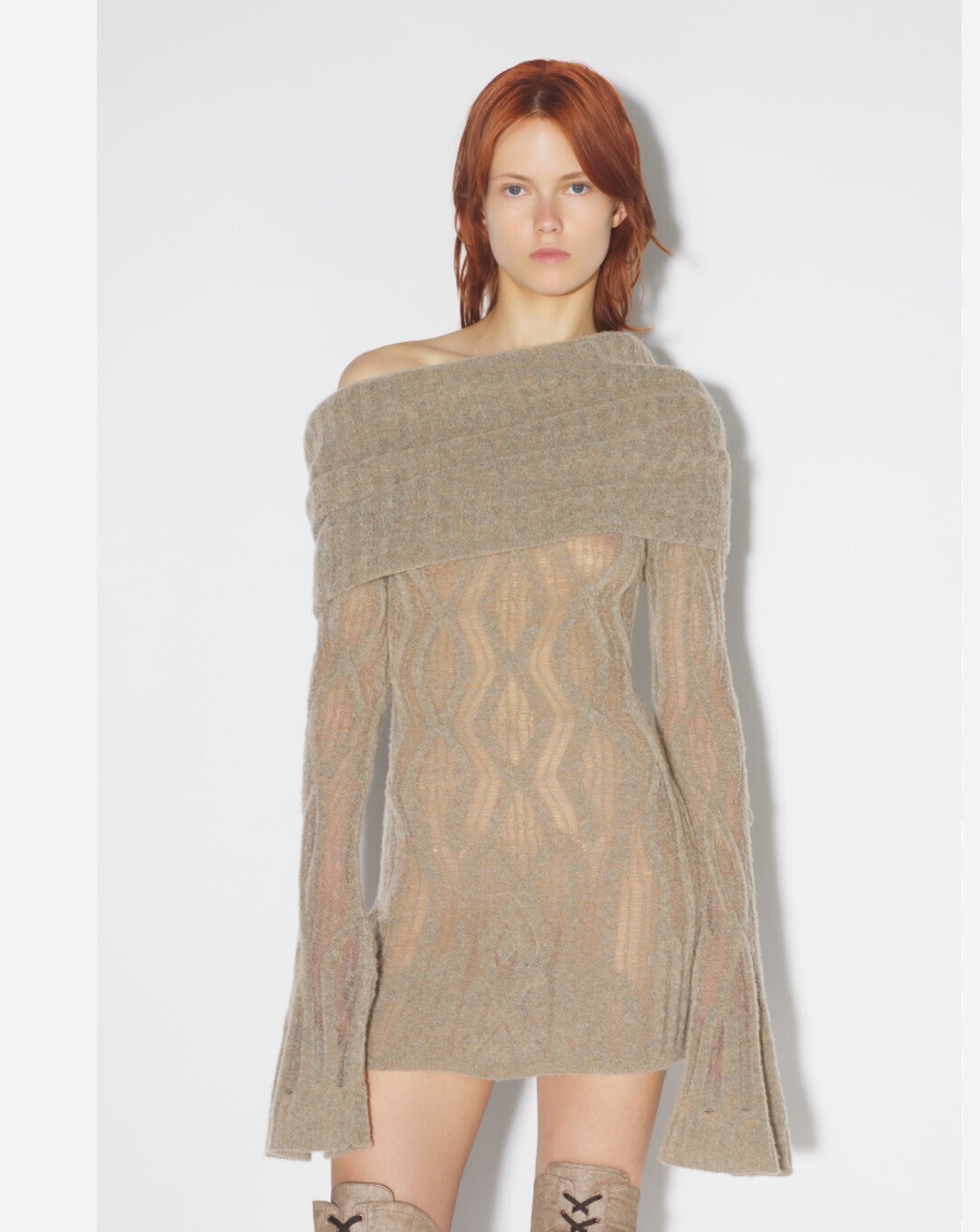 JEAN PAUL GAULTIER Beige KNWLS Edition Minidress