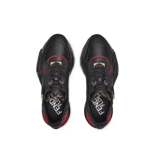 FENDI 25cruise モンスターアイズ ブラックレザー スニーカー