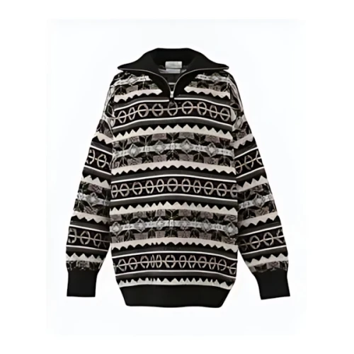 HERILL Cashmere Jacquard Zip-up