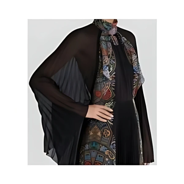 ETRO フローラルペイズリー プリーツシフォンドレス