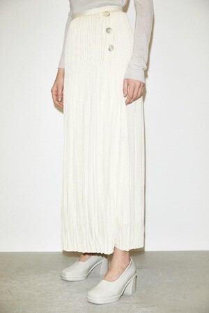 SLY 【THROW】PLEATS ロングスカート