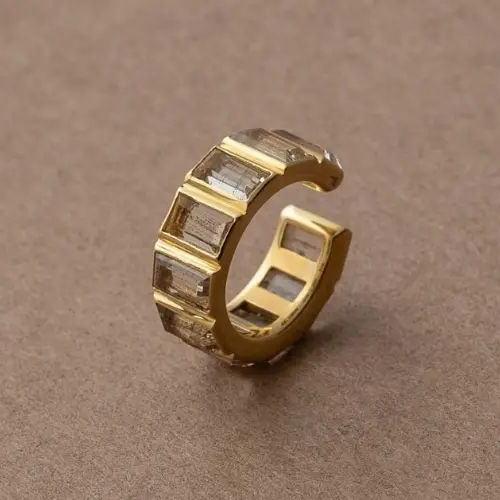 ete bijoux [ジェム] K18YG スカポライト イヤーカフ
