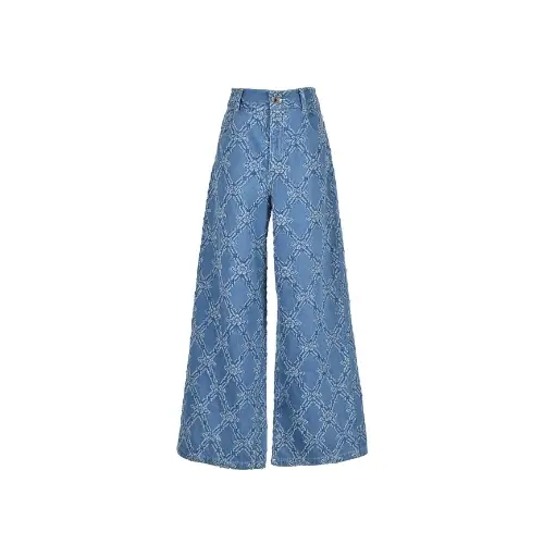 KEITA MARUYAMA Jacquard Fringe Denim パンツ
