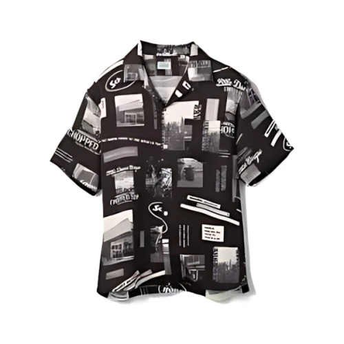 Schott PHOTO COLLAGE HAWAIIAN SHIRT