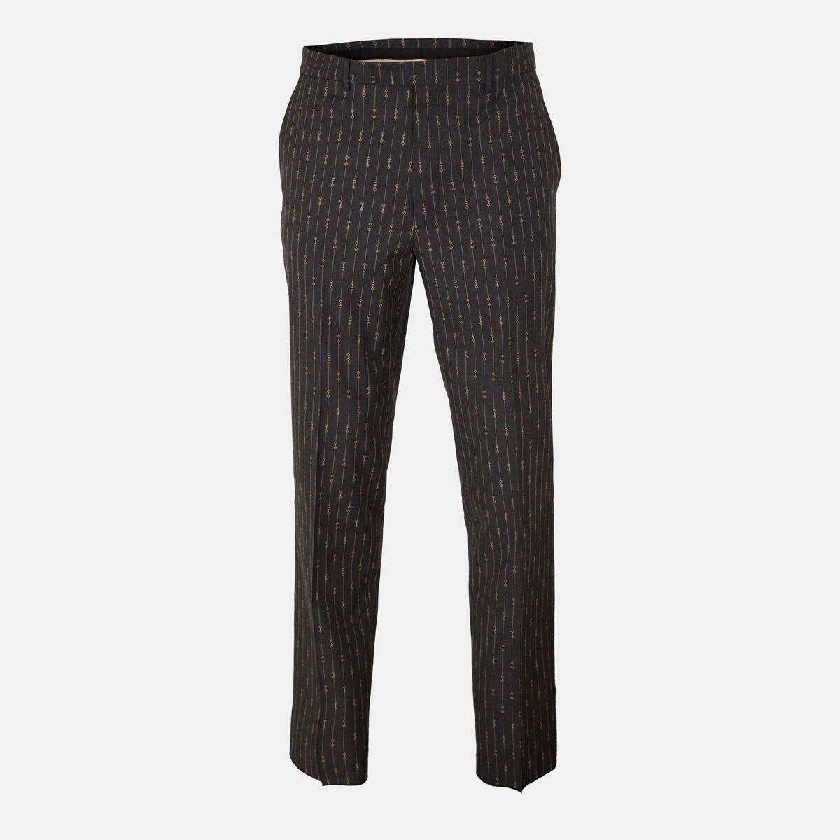 GUCCI Horsebit Striped Formal Suit