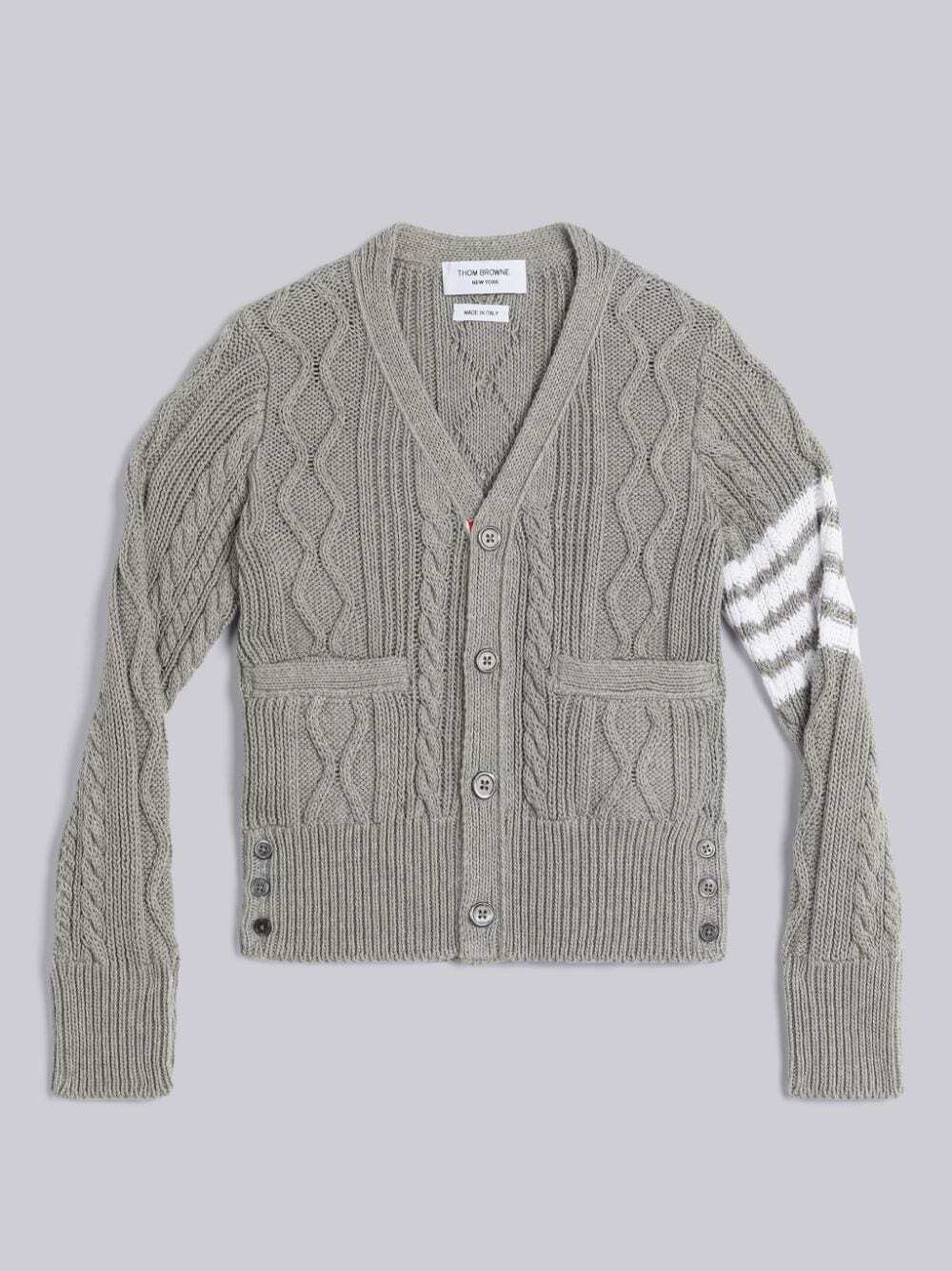 THOM BROWNE.NEW YORK コットン クラシック Vネック カーディガン