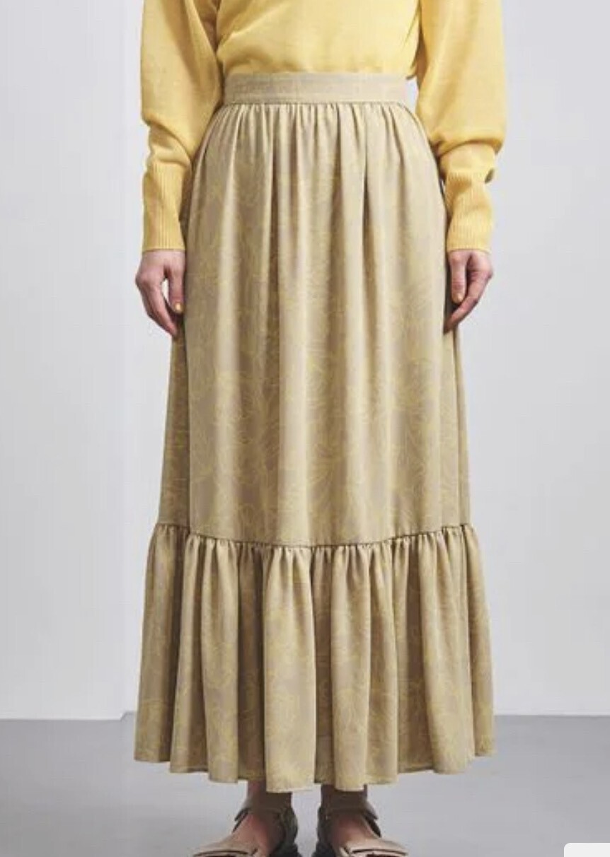 UNITED ARROWS Flower print tiered skirt W †