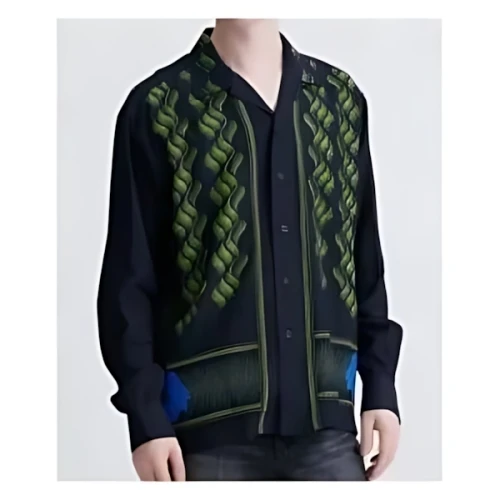 TOGA VIRILIS Cupra cotton twill print shirt