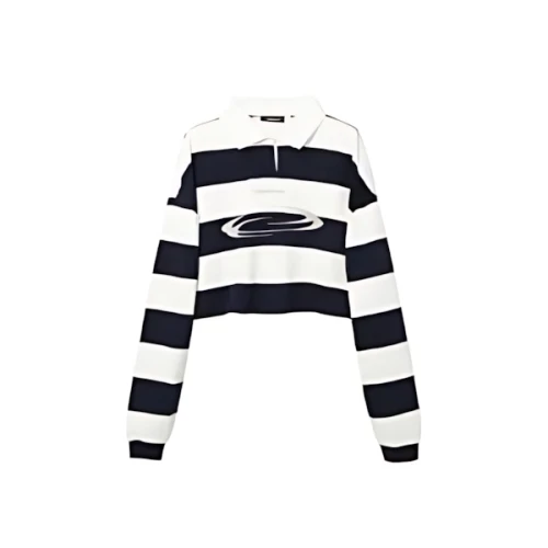 Opening Project W Identity Stripe Collar T Shirt - White