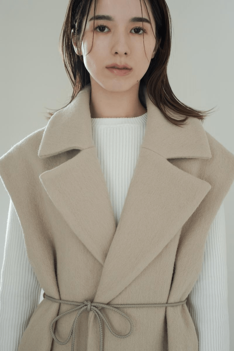 maison de Dolce. 【made in Japan】ニードルシャギージレ【beige】