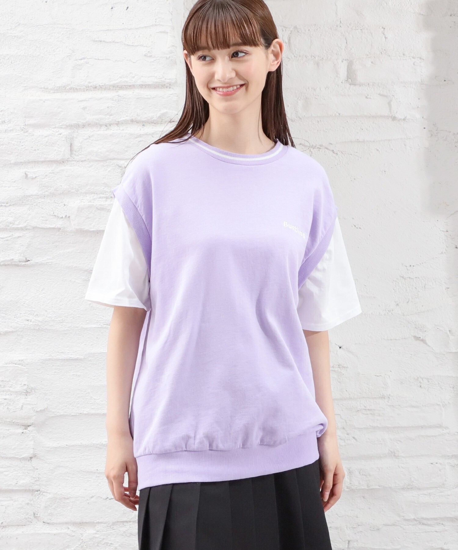 Honeys レイヤード風ゆるトップス