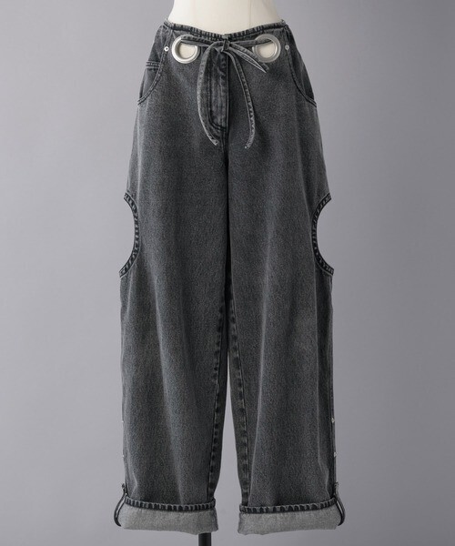 musubore クレーターハトメデニムパンツ
