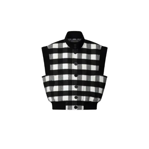 LOUIS VUITTON スリーブレス チェックボンバージャケット