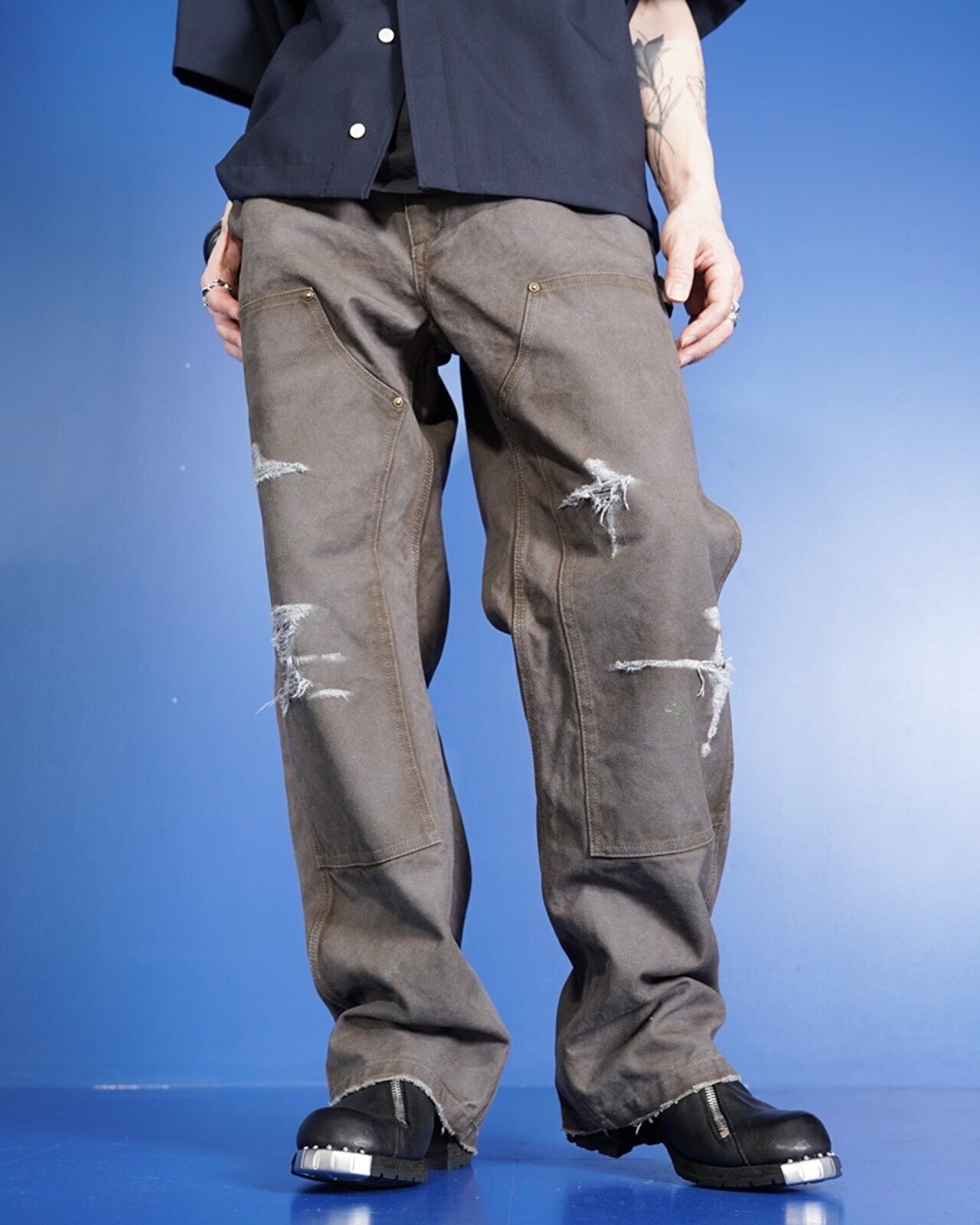 KAMIYA BORO Duck Painter Pants