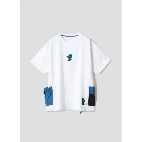 Graniph ピポマル サイドポケットビッグシルエットTシャツ