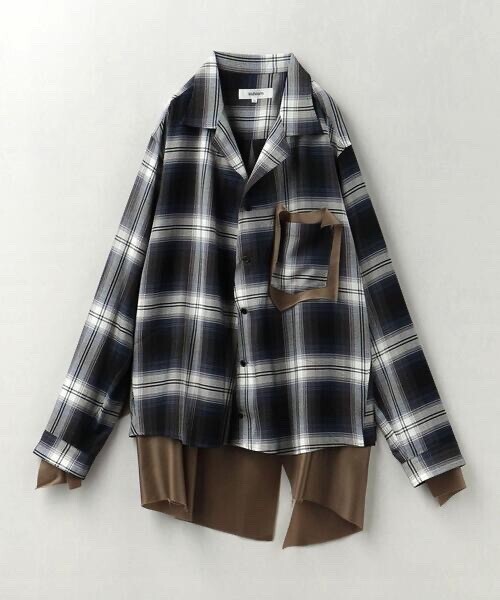 sulvam SHORT OPEN CHECK SHIRT/シャツ
