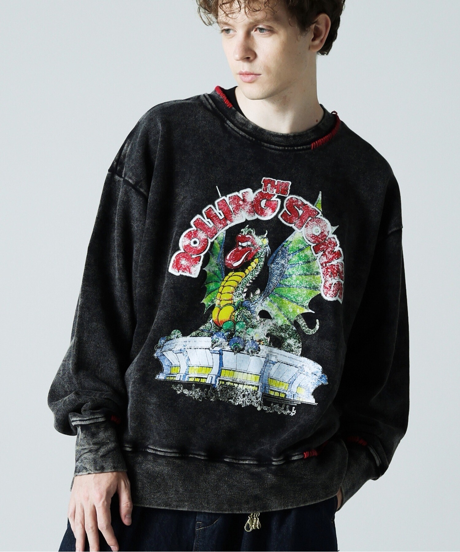 JACKROSE 【THE ROLLING STONES×JACKROSE】 ハンドステッチピグメントスウェット