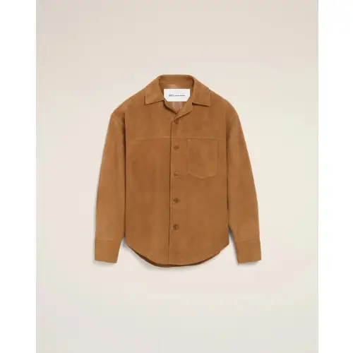 AMI Paris ゴートレザー ボタンドオーバーシャツ
