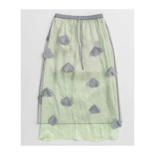 MAISON SPECIAL Sheer Floral Layered Skirt