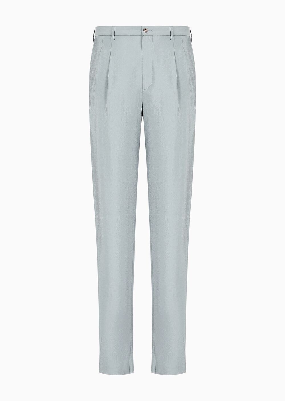 GIORGIO ARMANI ダブルタックパンツ シルク混紡ツイル