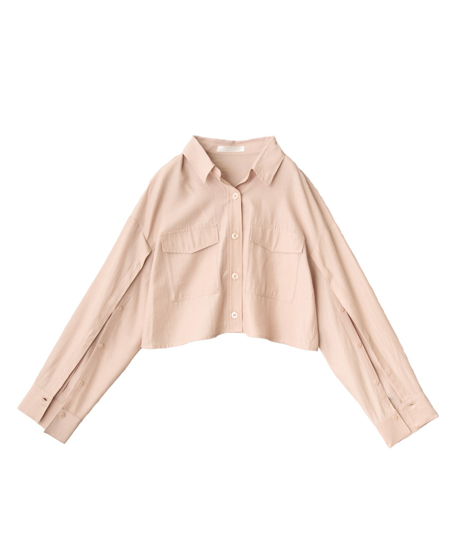 LILLIAN CARAT スリットスリーブショートシャツ