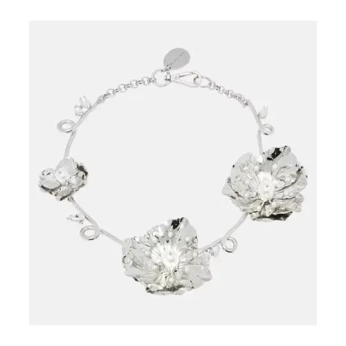 Simone Rocha Turbo Blooming Poppy choker in silver