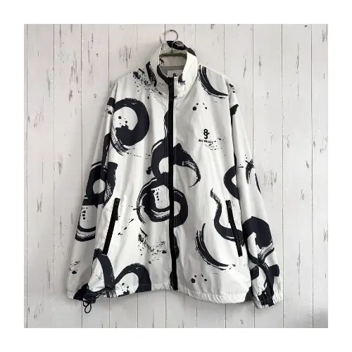 8G SHOOT CALLIGRAPHY PATTERN NYLON JACKET