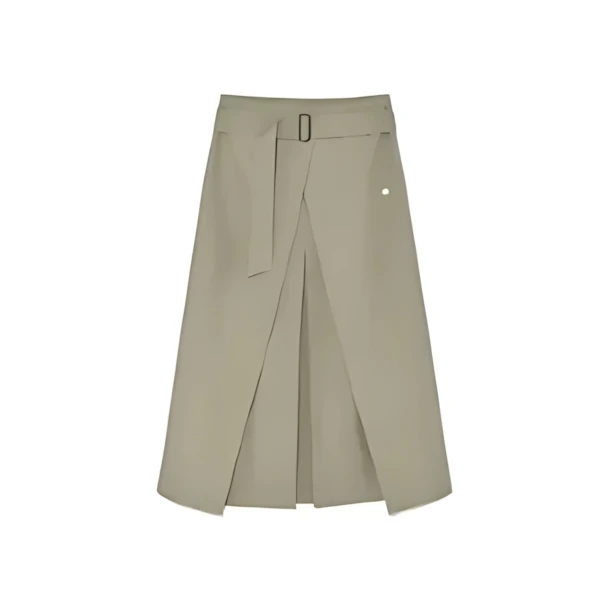 Matin Kim A LINE PLEATS BELTED SKIRT