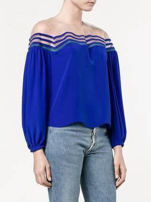 FENDI シアーパネル ウェーブトップス