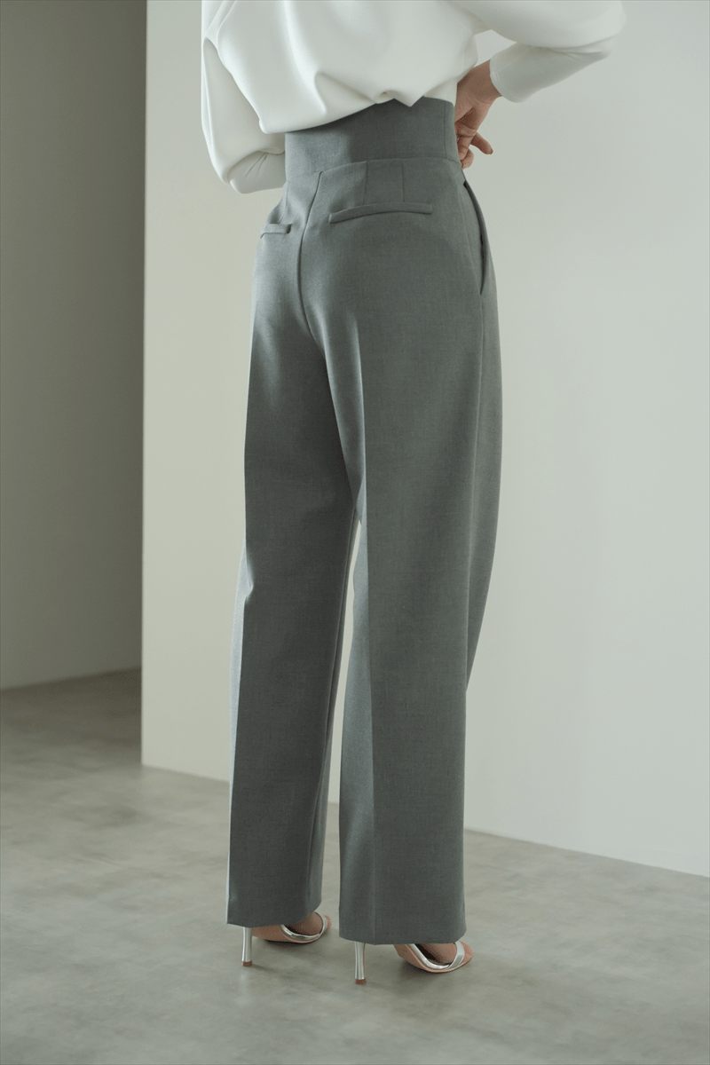 maison de Dolce. オーバーラップストレートパンツ【gray】