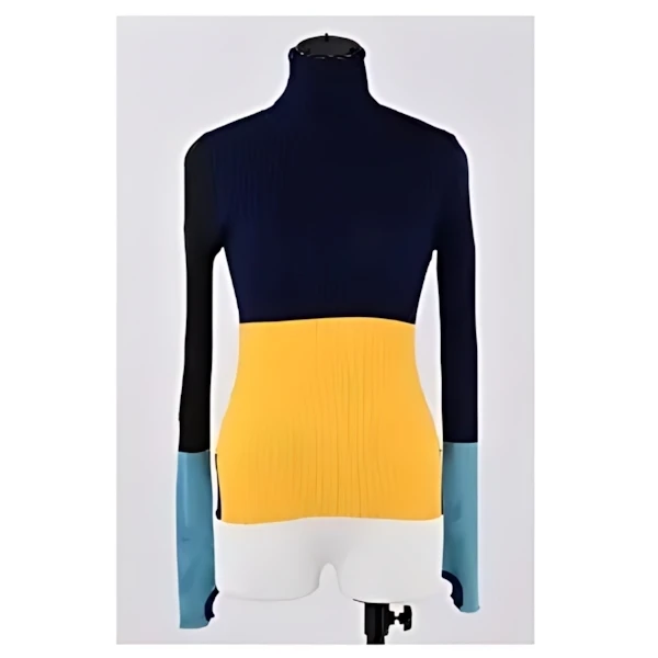 nagonstans bi-color high-neck long-sleeves