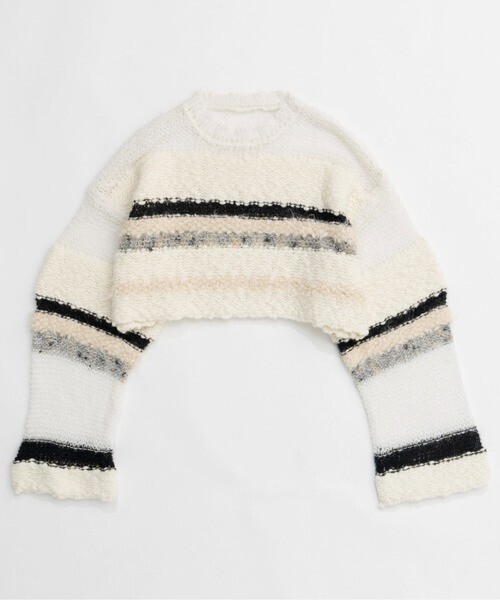 MAISON SPECIAL Multi Border Knit Tops