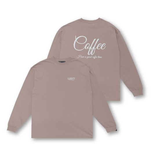 luditt COFFEE PRINT L/S T-SHIRT
