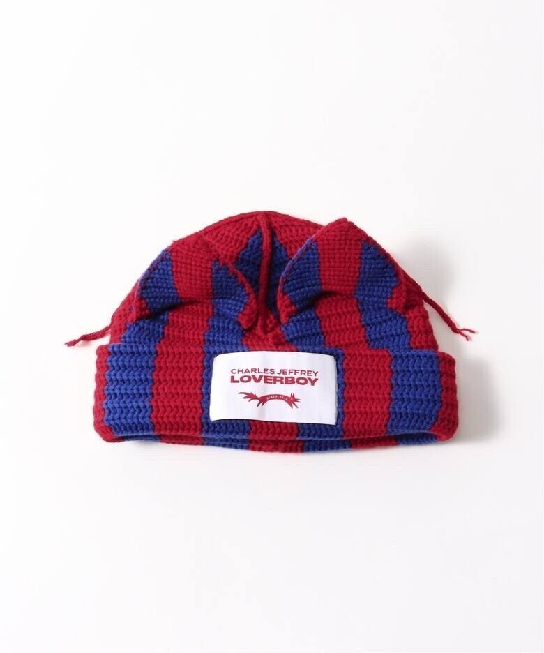 CHARLES JEFFREY LOVERBOY STRIPED EARS BEANIE