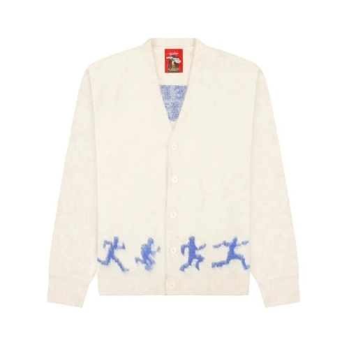 KIDSUPER RUNNING GUYS MOHAIR CARDIGAN