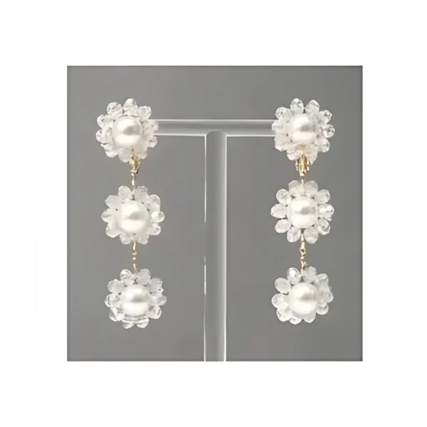 flower sheer flowery earring