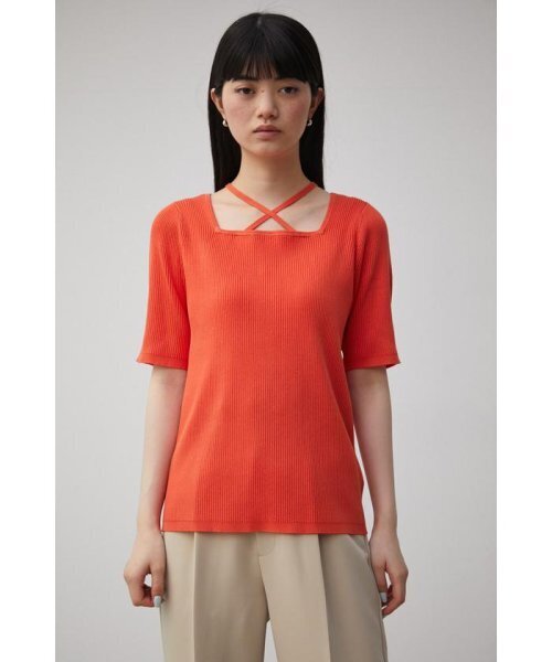 AZUL by moussy STRING DESIGN KNIT TOPS