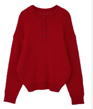 CRAFT STANDARD BOUTIQUE ネップヘンリーネックニットプルオーバー